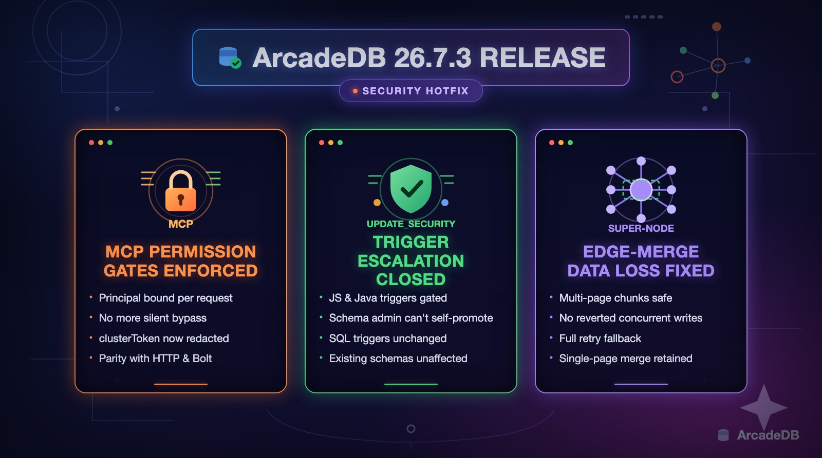 ArcadeDB 26.7.3 Release